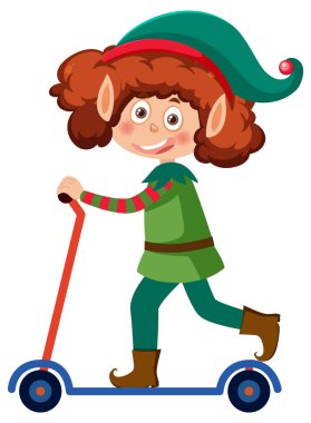 Şirin elf çizgi film karakteri izole edilmiş.