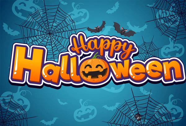 Happy Halloween Poster Template Illustration — Image vectorielle