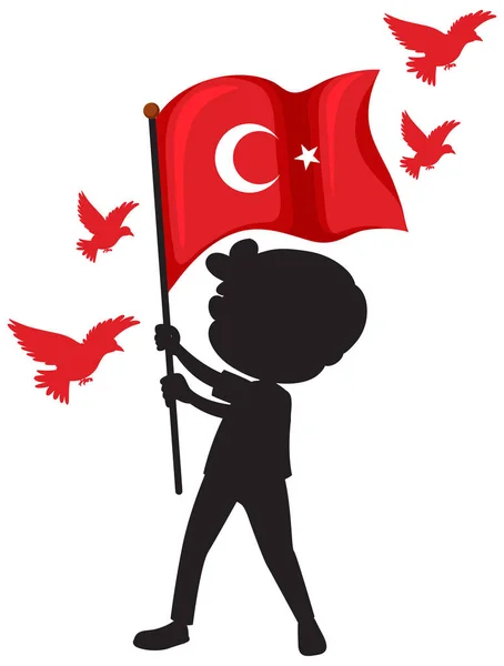 Ilustração Símbolo Dia República Turquia —  Vetores de Stock
