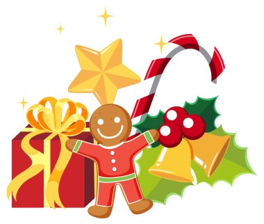 Noel elementli zencefilli çörek.