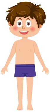 Mayo resimli şirin çocuk çizgi film karakteri.