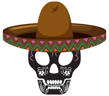 Day of the dead with Mexican calaca illustration