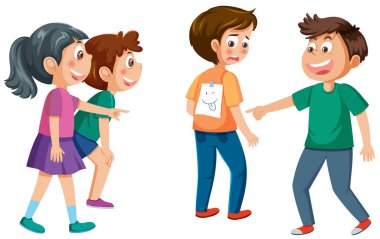 Bir çocuğa arkadaşları tarafından sataşılır.