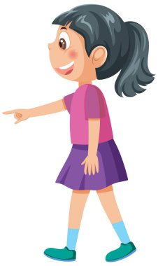 Gülümseyen ve kabadayılık taslayan bir kız.