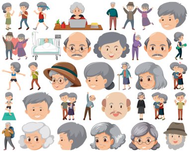 Yaşlıların koleksiyonu resim simgeleri