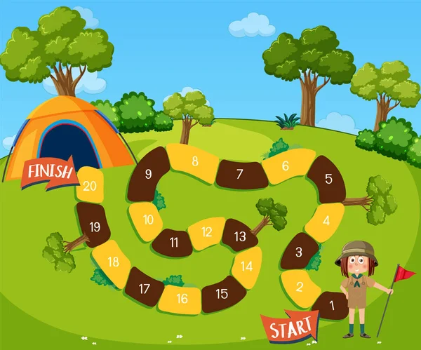 Λαβύρινθος Πρότυπο Παιχνίδι Για Παιδιά Εικονογράφηση — Διανυσματικό Αρχείο