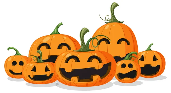 Halloween Pumpkin Jack Lantern Illustration — Stok Vektör