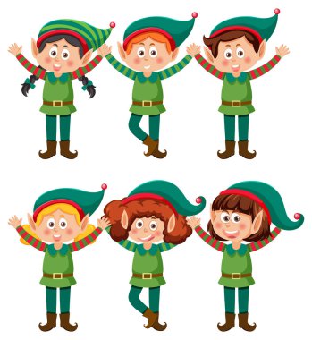 Noel elf çocukları resim koleksiyonu