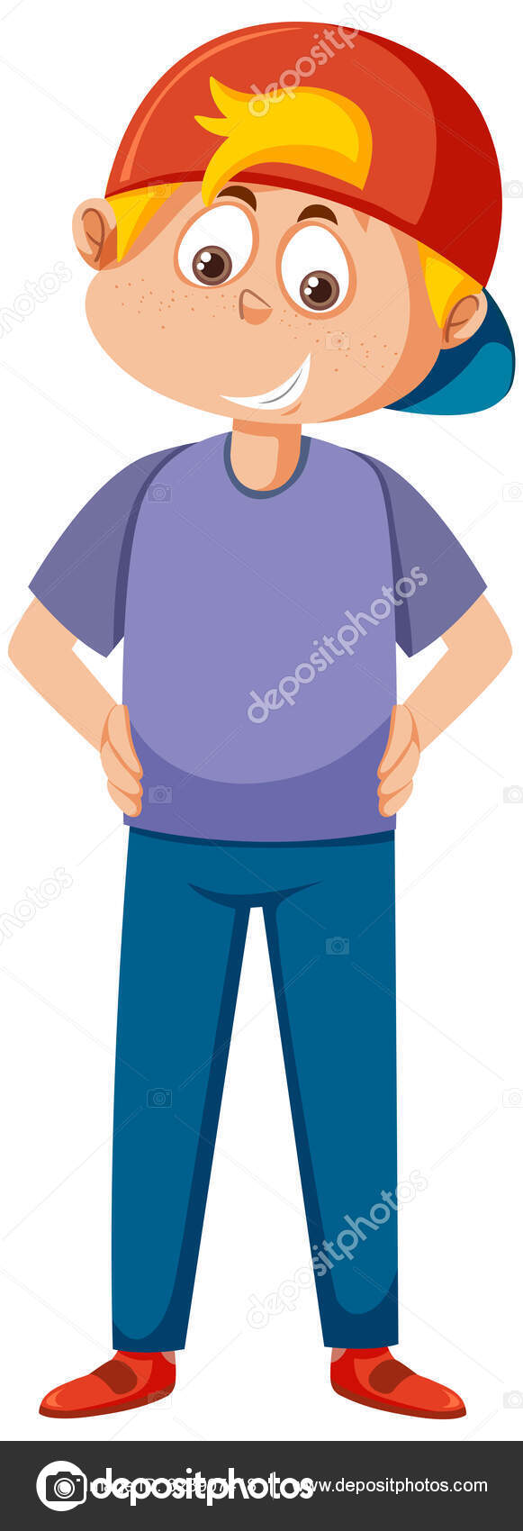 Boy Blonde Hair Cartoon Character Illustration Stock Vector Image by ©brgfx  #623907418