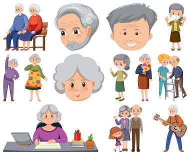 Yaşlıların koleksiyonu resim simgeleri