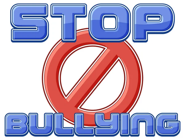 Stop Bullying Text Banner Poster Design Illustration — Stock Photo, Image