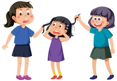 Küçük kız, arkadaşları tarafından itilip kakılmıştı.