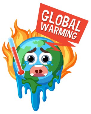 Küresel ısınma vektörü çizimi