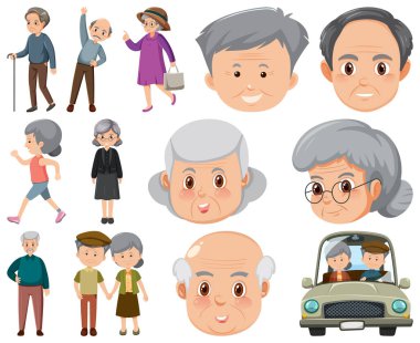 Yaşlıların koleksiyonu resim simgeleri