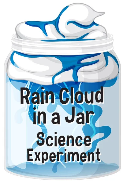 ジャーサイエンス実験図中の雨雲 — ストックベクタ