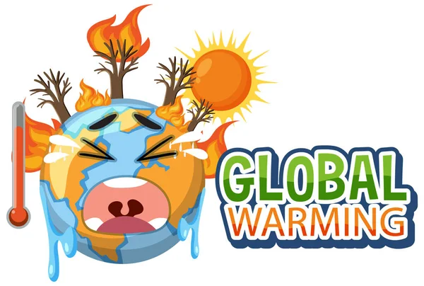 Globális Felmelegedési Vektor Koncepciójának Illusztrációja — Stock Vector