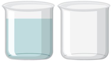 İzole edilmiş bir beher seti