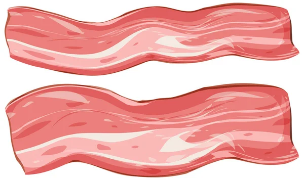 Ilustração Isolada Bacon Cru Fresco —  Vetores de Stock