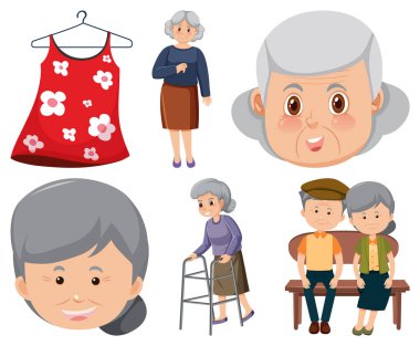 Yaşlıların koleksiyonu resim simgeleri