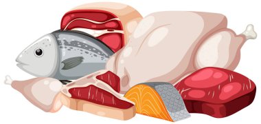 Farklı taze et grupları.