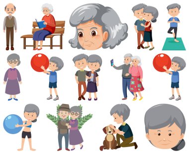 Yaşlıların koleksiyonu resim simgeleri