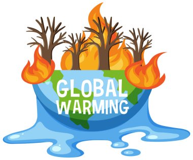 Küresel ısınma vektörü çizimi