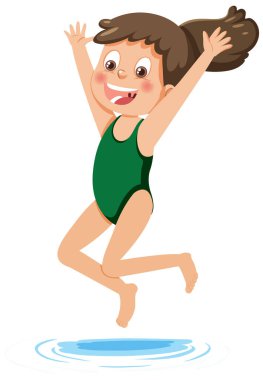 Mayo giymiş güzel bir kız.