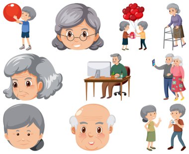 Yaşlıların koleksiyonu resim simgeleri