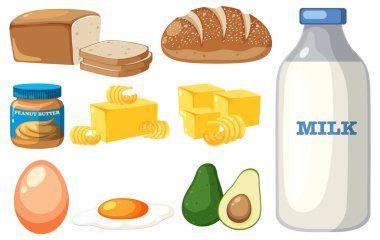 Kahvaltı yemek resimde kümesi