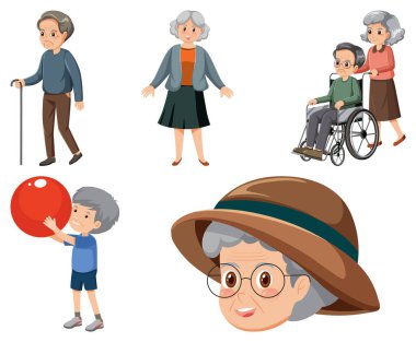 Yaşlıların koleksiyonu resim simgeleri