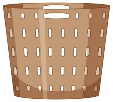 Laundry bucket isolated on white background illustration