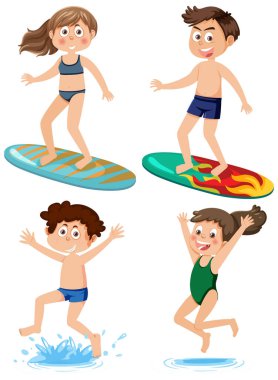 Yazlık çocuk karakterleri çizim