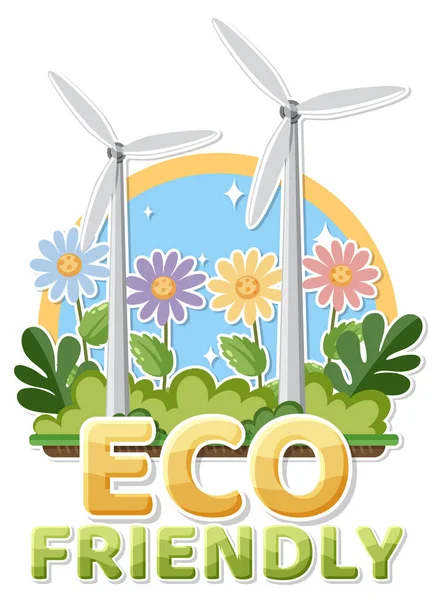 Milieuvriendelijke Logo Banner Vector Illustratie — Stockvector