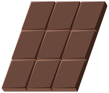 Çikolata bar izole vektör çizim