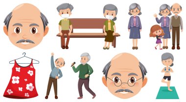 Yaşlıların koleksiyonu resim simgeleri