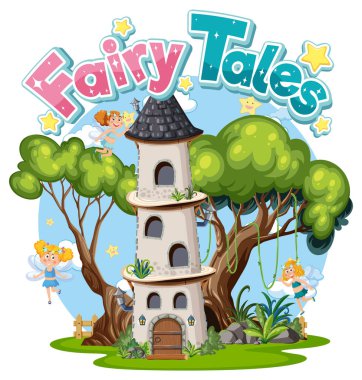 Pankart tasarımı illüstrasyonu için masal metni