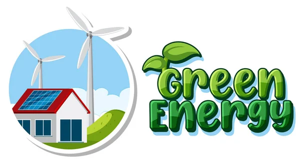 Alternative Green Energy Vector Concept Illustration — Stockvector