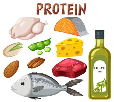 Sebze ve meyve lifleri grup çizimleri