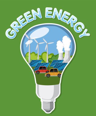 Alternative green energy vector concept illustration