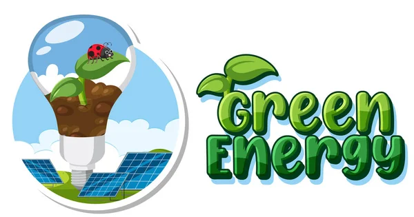 Alternative Green Energy Vector Concept Illustration — Vector de stock