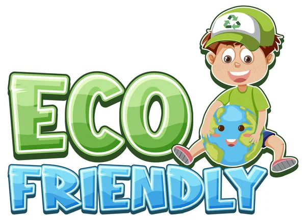 Milieuvriendelijke Logo Banner Vector Illustratie — Stockvector