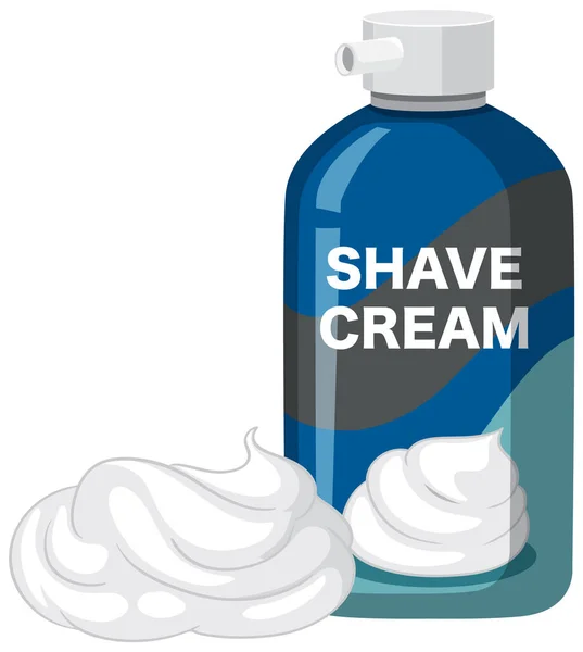 Isolated Shaving Cream Bottle Illustration — ストックベクタ