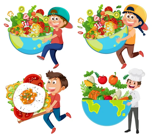 Illustration Icône Des Aliments Sains — Image vectorielle