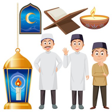 Çeşitli Müslüman Çizgi Karakterleri Tanımlama Ayarladı