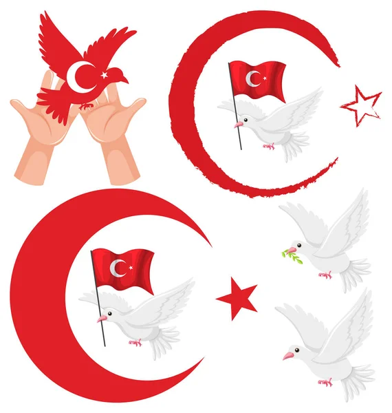 Прапор Туреччини Ілюстрація — стоковий вектор