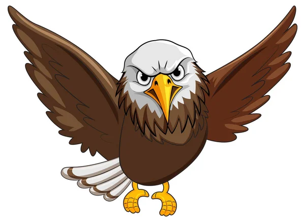 Hawk Flying Cartoon Character Illustration — Stock Vector