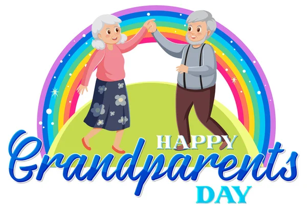 Szczęśliwy Dzień Dziadka Sztandar Ilustracja — Wektor stockowy