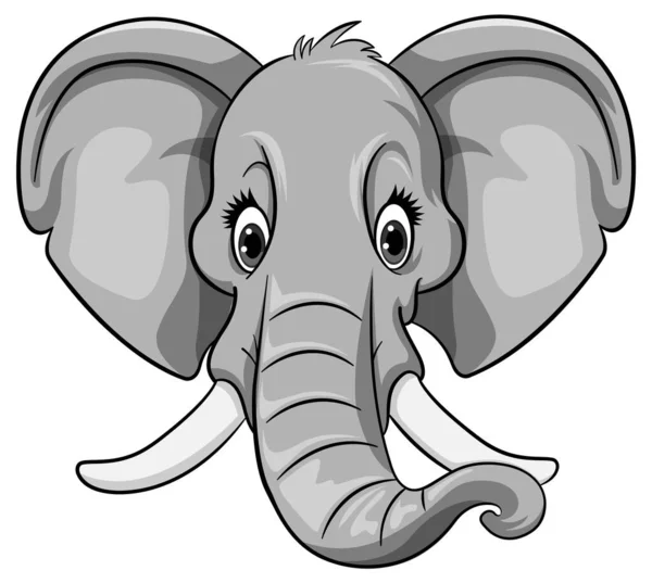 Aranyos Elefánt Rajzfilm Stílus Illusztráció — Stock Vector
