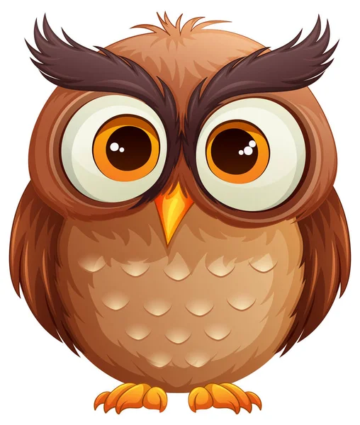 Cute Owl Cartoon Style Illustration — Stock Vector
