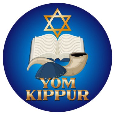 Yom Kippur Yahudi Günü illüstrasyonu